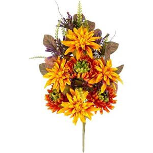 I.GE.A. Kunstbloem Chrysanthemen und Dahlien