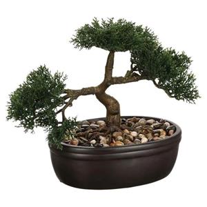 ATMOSPHERA Kunstplant - Bonsai Boom- In Keramische Pot - 23 Cm