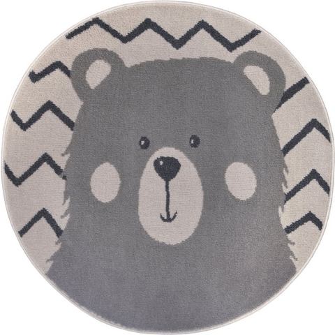 Kinderteppich Adventures Bear, HANSE Home, rund, Höhe: 8 mm, Spielteppich, weich, Kinderzimmer, Kurzflor, Spielunterlage, Teppich