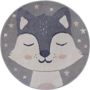 Kinderteppich Adventures Fox, HANSE Home, rund, Höhe: 8 mm, Spielteppich, weich, Kinderzimmer, Kurzflor, Spielunterlage, Teppich