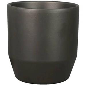 Bela Arte Plantenpot - keramiek - mat antraciet - D27 x H25 cm