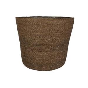 Ter Steege Plantenmand - zeegras - rotan - bruin - 30 x 26 cm