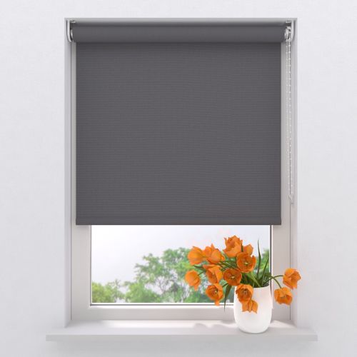 Raamdecoratie.com Rolgordijn Easy Lichtdoorlatend - Grey - 40 X 190 Cm