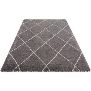 Leonique Hochflor-Teppich "Belle", rechteckig, Rauten-Design, weiche Haptik