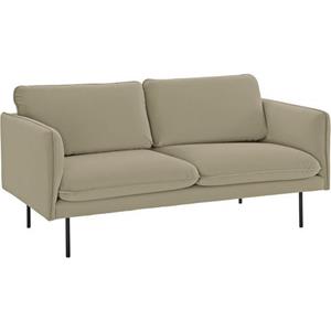 andas 2-Sitzer "Lerhol", in moderner Optik, mit Metallbeinen