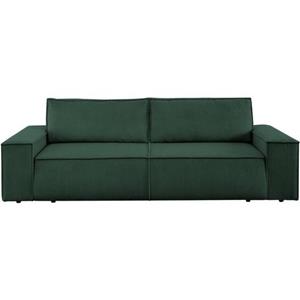 Home affaire 3-zitsbank SHERWOOD Schlafsofa (257cm) Cord, Samtvelours, Vintage-Lederoptik