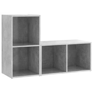 VidaXL Tv-meubelen 2 st 72x35x36,5 cm spaanplaat betongrijs