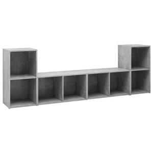 VidaXL Tv-meubelen 4 st 72x35x36,5 cm spaanplaat betongrijs