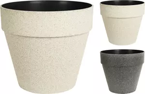 BLOEMPOT D28XH25CM PP 2ASS KL