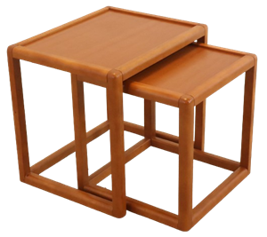 Whoppah Set 2 nesting tables 'Laaslich' vintage Wood - Tweedehands