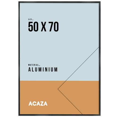 ACAZA  Fotolijst Van 50 Cm X 70 Cm - Aluminium - Plexiglas - Zwart