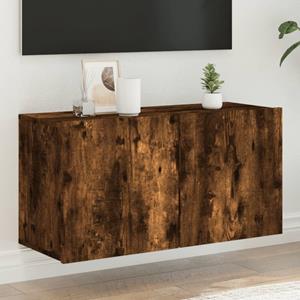 VidaXL Tv-meubel wandgemonteerd 80x30x41 cm gerookt eikenkleurig