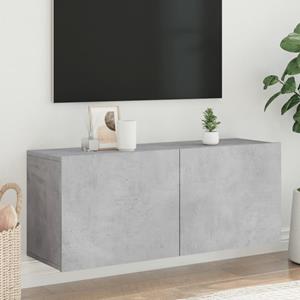 VidaXL Tv-meubel wandgemonteerd 100x30x41 cm betongrijs