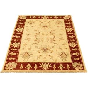 morgenland Wollteppich "Ziegler Teppich handgeknüpft beige", rechteckig