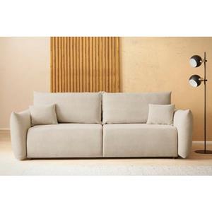 andas 3-Sitzer MAVAS Schlafsofa mit Bettkasten, ca.240/108cm (Liegefläche 212/145 cm), Cord, Chenille, Struktur