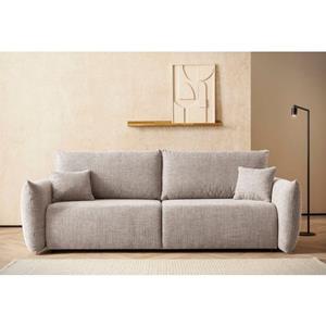 andas 3-Sitzer MAVAS Schlafsofa mit Bettkasten, ca.240/108cm (Liegefläche 212/145 cm), Cord, Chenille, Struktur