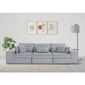 RAUM.ID 3-Sitzer "Florid", 3 Teile, bestehend aus Modulen, viele Bezugsqualitäten, auch in Cord