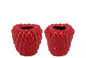 Daan Kromhout Rasberry Vase red 16X16CM