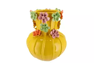 Daan Kromhout FLOWER YELLOW VASE 22X27CM