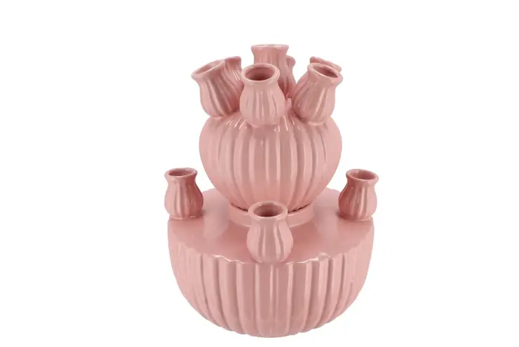 Daan Kromhout Amsterdam Light Pink Tulip Vase Set 24X31CM