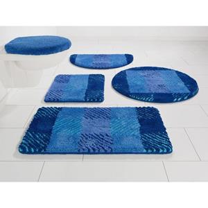 Badematte VENJA my home, Höhe 20 mm, rutschhemmend beschichtet, fußbodenheizungsgeeignet, schnell trocknend, strapazierfähig, Polyester, rechteckig, mehrfarbig, kariert, Badteppich, au