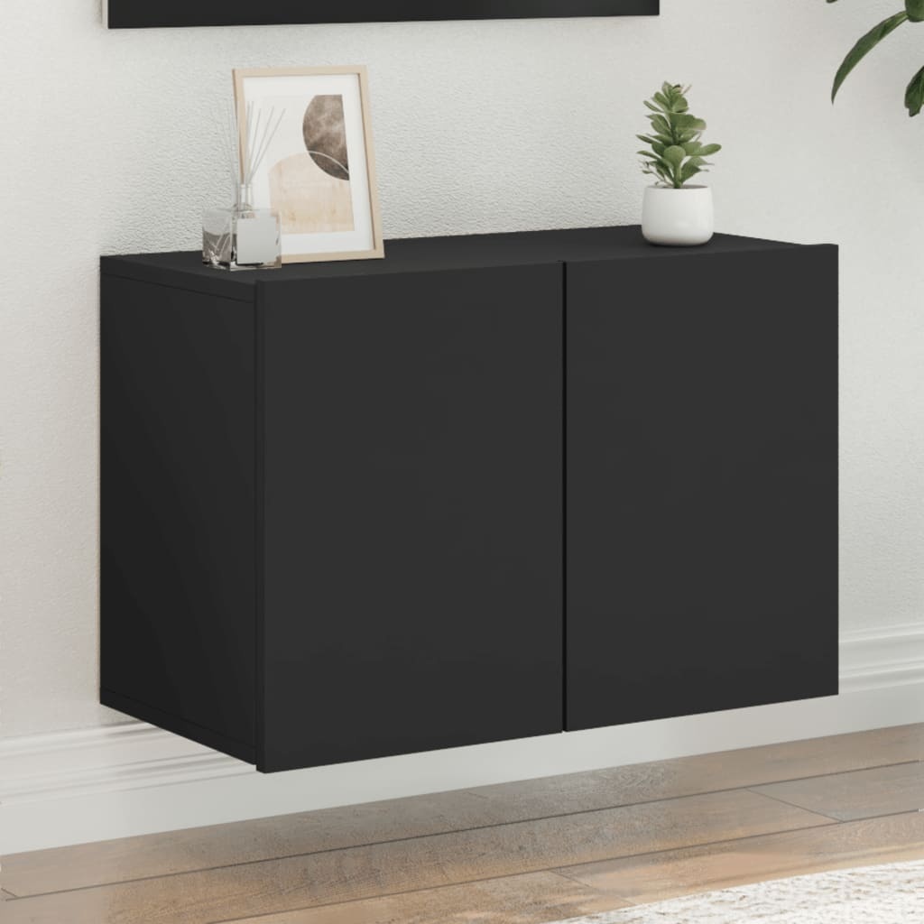 VidaXL Tv-meubel wandgemonteerd 60x30x41 cm zwart
