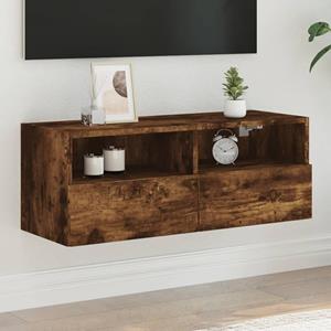 VidaXL Tv-wandmeubel 80x30x30 cm bewerkt hout gerookt eikenkleurig