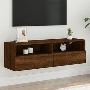 VidaXL Tv-wandmeubel 100x30x30 cm bewerkt hout bruineikenkleurig