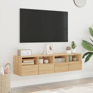 vidaXL TV-Schrank TV-Wandschränke 2 Stk Sonoma-Eiche 60x30x30 cm Holzwerkstoff