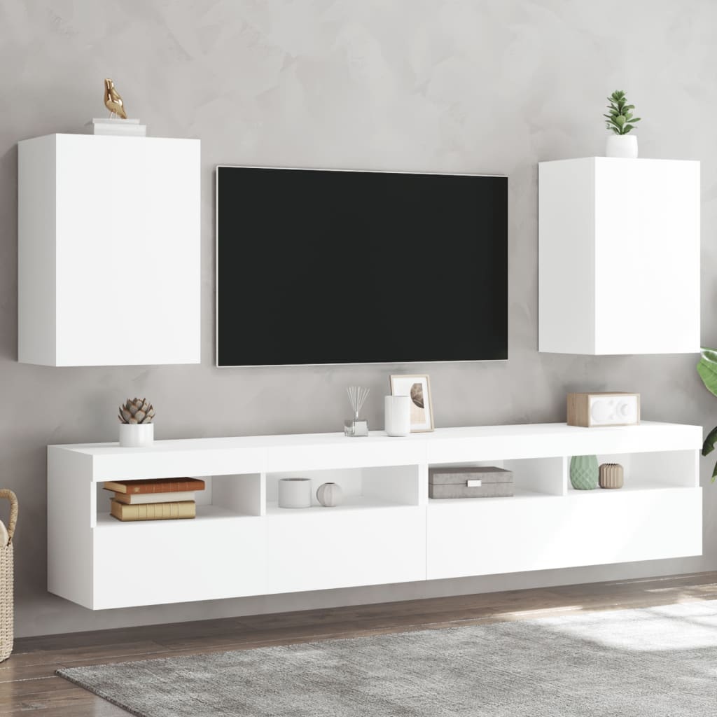 VidaXL Tv-wandmeubels 2 st 40,5x30x60 cm bewerkt hout wit