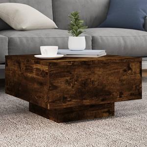 VidaXL Salontafel 55x55x31 cm bewerkt hout gerookt eikenkleurig
