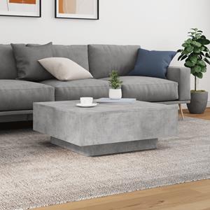 vidaXL Salontafel 80x80x31 cm spaanplaat betongrijs