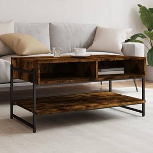 VidaXL Salontafel 90x50x45 cm bewerkt hout gerookt eikenkleurig