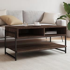VidaXL Salontafel 90x50x45 cm bewerkt hout bruin eikenkleur