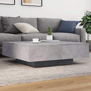 VidaXL Salontafel met LED-verlichting 100x100x31 cm betongrijs
