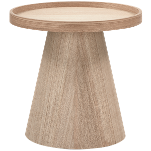 Maud bijzettafel conisch hout naturel - 38xØ39cm