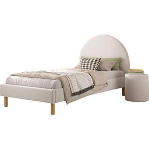Vipack Slaapkamerserie Gestoffeerd bed Moon Ligoppervlak 90 x 200 cm, incl. lattenbodem, bekleding van boucléstof, optioneel 4 kleuren