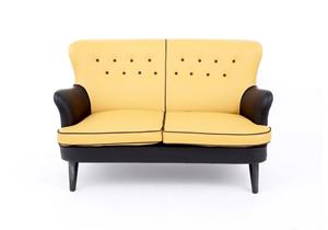 Artifort Theo Ruth voor  sofa Wood/Leather - Tweedehands