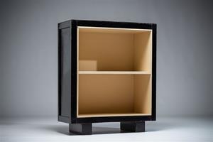 Whoppah Antique Black Bookcase  by Maison Gouffé Wood - Tweedehands