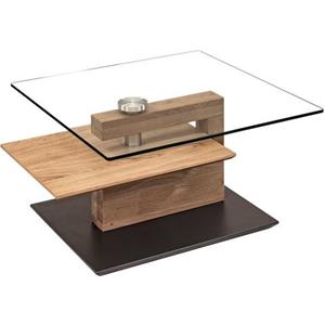 Vierhaus Salontafel draaibare glazen plaat, oprolbaar, plank