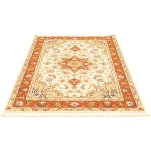 Teppich Täbriz 50 Raj Teppich handgeknüpft beige, morgenland, rechteckig, Höhe: 7 mm, handgeknüpft