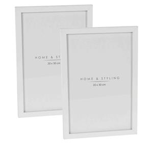 Home & Styling 2x Stuks Kunststof fotolijsten geschikt voor een foto van 20 x 30 cm -