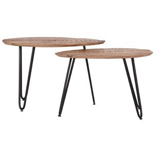Industrielemeubelshop Mangohouten salontafel set Martha