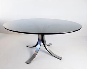 Tecno T69 side table Glass/Metal/Aluminium - Tweedehands