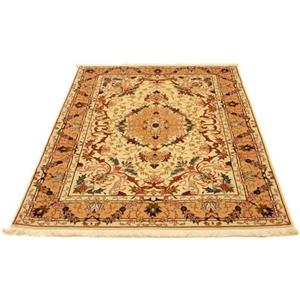 morgenland Teppich "Täbriz 50 Raj Teppich handgeknüpft beige", rechteckig