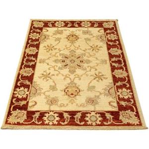 morgenland Wollteppich "Ziegler Teppich handgeknüpft beige", rechteckig