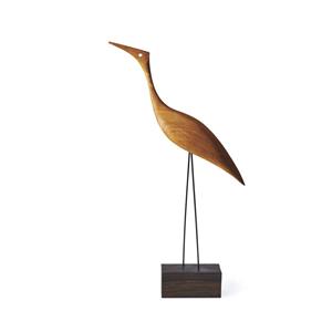 Warm Nordic Beak Bird Tall Heron woondecoratie eiken