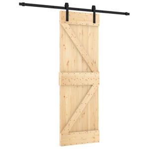 VIDAXL Schuifdeur Met Beslag 70x210 Cm Massief Grenenhout