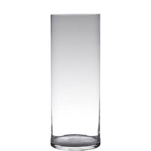 Hakbijl glass Vaas - cilinder - glas - transparant - 50 x 19 cm