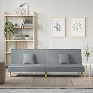 vidaXL Sofa Schlafsofa Hellgrau Stoff